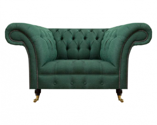Wohnzimmer Sessel Luxus Polstermöbel Grün Polstersitz Chesterfield Neu
