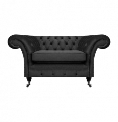 Neu Luxus Polstersitz Wohnzimmer Sessel Chesterfield Schwarz Einrichtung