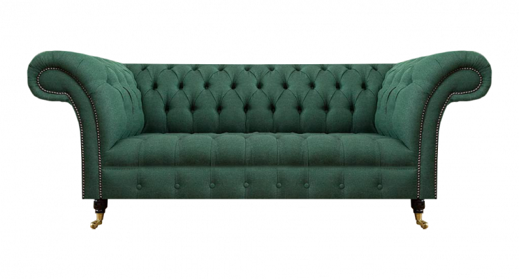 Luxus Dreisitzer Sofa Couch Chesterfield Wohnzimmer Grün Polstersitz Neu