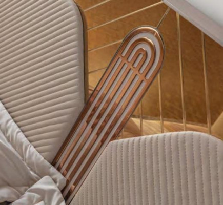 Moderne Beige Kommode Schlafzimmer Konsole Edelstahl Luxus Möbel Neu