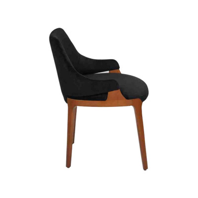 Luxus Esszimmer Schwarz 4x Stühle Modern Holz Möbel Stühle Design Einrichtung