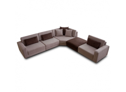 Modernes L-Form Sofa Wohnzimmer Polstercouch Stoffsofa Designer Möbel