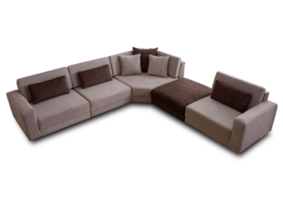 Modernes L-Form Sofa Wohnzimmer Polstercouch Stoffsofa Designer Möbel