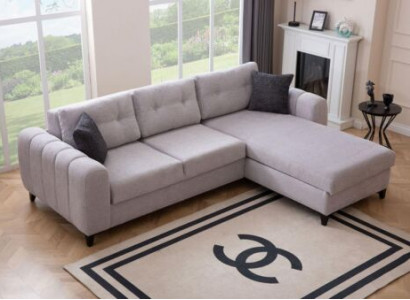 Weißes Polster Ecksofa Designer Sitzmöbel Textil Wohnzimmer Couch Neu