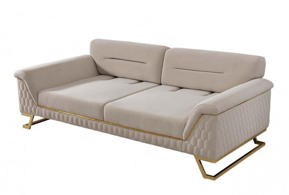 Moderner Weißer 3-Sitzer Wohnzimmer Luxus Polstersofa Edle Sitzmöbel