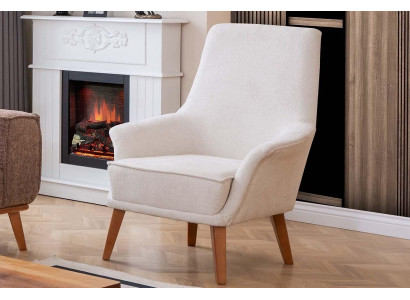 Weißer Polstersessel Designer Wohnzimmer Möbel Luxuriöser Einzel Sessel