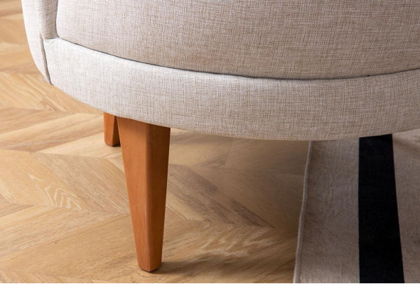 Weißer Textil Sessel Stilvoller Wohnzimmer Einsitzer Designer Lehnsessel