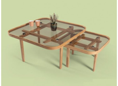 Moderne Holztische Designer Wohnzimmer Sofatische Luxuriöse Glastische