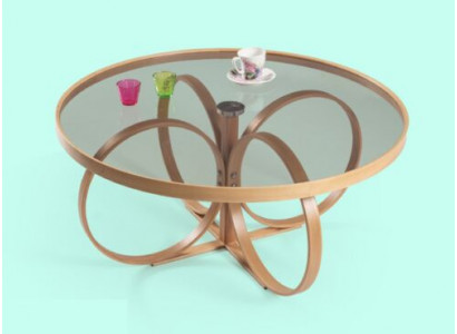 Hochwertiger Runder Couchtisch Designer Rundtisch Wohnzimmer Holz Möbel
