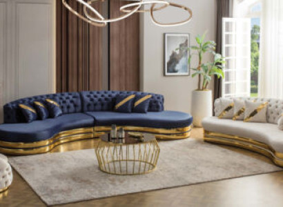 Moderne Chesterfield Sofagarnitur Luxuriöser Viersitzer 3-Sitzer Sessel