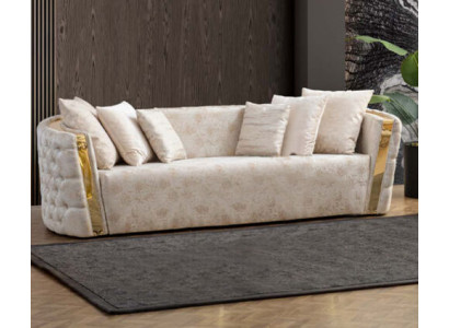 Exklusive Edelstahl Couch Moderner 3-Sitzer Luxuriöse Wohnzimmer Möbel