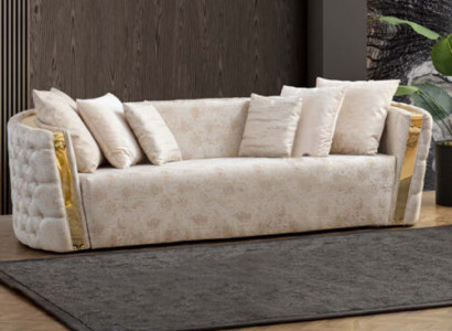 Exklusive Edelstahl Couch Moderner 3-Sitzer Luxuriöse Wohnzimmer Möbel