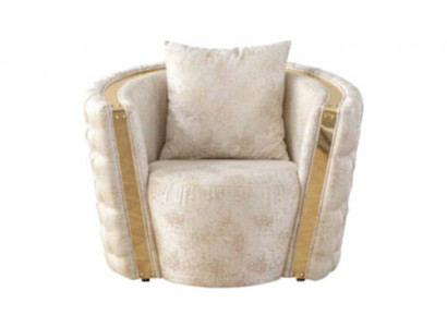 Weiße Chesterfield Sessel Luxuriöse 2x Runde Polster Einsitzer 1-Sitzer