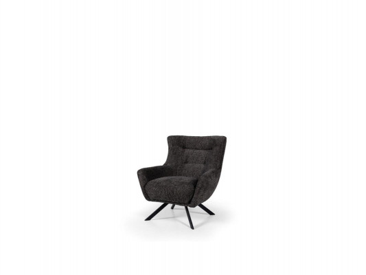 Schwarz-Graue Sofagarnitur Luxuriöse Stoffsessel Moderne Wohnzimmer Möbel