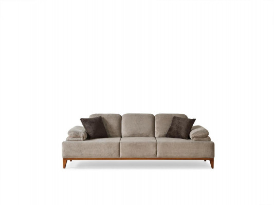 Stilvolle Sofagarnitur Designer Stoffsofa Polstersofas Holzgestell Möbel
