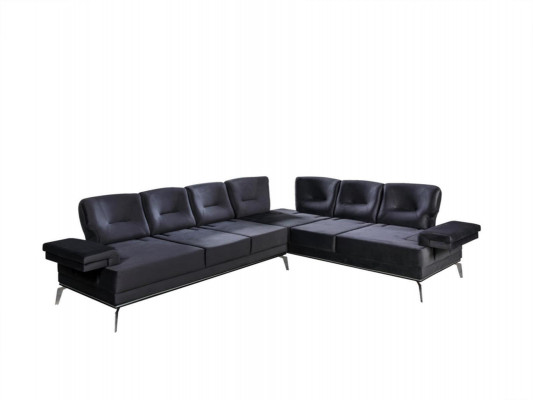 Graue Polstercouch Designer Edelstahl Ecksofa Moderne Wohnzimmer Möbel