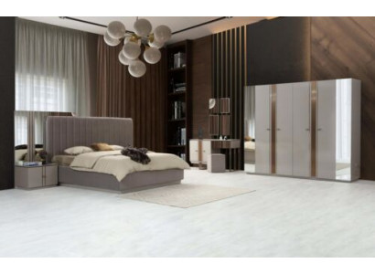 Perfekte Schlafzimmer Set Bett 2x Nachttische Kleiderschrank Schminktisch