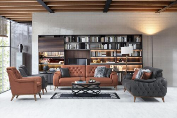 Sofagarnitur 3+3+1+1 Sitzer Designer Wohnzimmer Set Modern von 4tlg neu