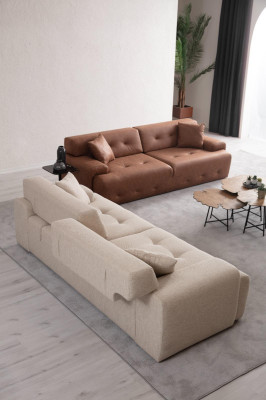 Exklusive 3tlg.Wohnzimmer Set Designer Sofagarnitur 3+3+1 Sitzer Neuheit