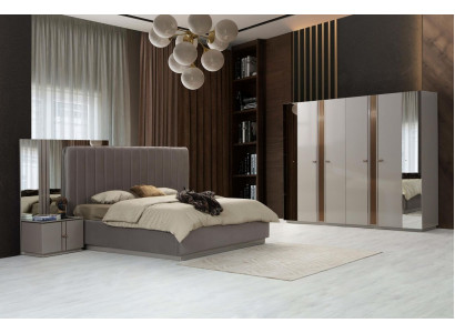 Perfekte Schlafzimmer Set aus Bett+2x Nachttische+Kleiderschrank 4tlg.