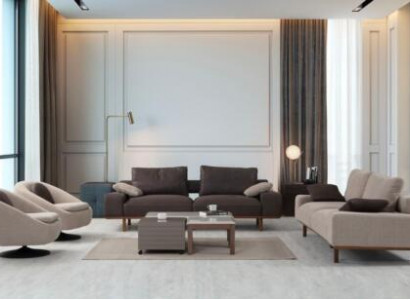 Wohnzimmer Komplette Sofagarnitur Dreisitzer Sessel LuxusCouchtisch 5tlg