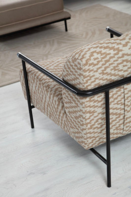 Stilvolle Wohnzimmer Garnitur Designer Poslter Sofas Einsitzer Hocker