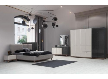 Exklusive Schlafzimmer Möbel Designer Doppelbett Nachtkonsolen Schrank