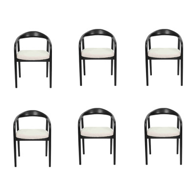 Stilvoll Edelstahl 6x Stühle Esszimmer Schwarz Modern Stuhl Designer Metall
