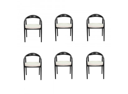 Stilvoll Edelstahl 6x Stühle Esszimmer Schwarz Modern Stuhl Designer Metall