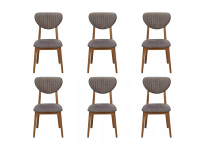 Design Stuhl Sessel Set Esszimmer 6x Stühle Garnitur Polster Design