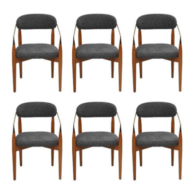 Luxus Esszimmerstuhl 6x Stühle mit Armlehnen Polster Einrichtung Modern Möbel