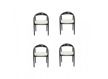 Stilvoll Edelstahl 4x Stühle Esszimmer Schwarz Modern Stuhl Designer Metall