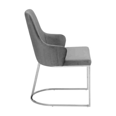 Modern Grau 6x Stühle Metall Esszimmerstuhl Designer Möbel Luxus Stühle