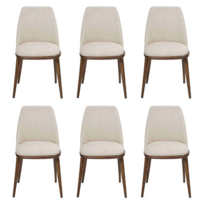 Modern Esszimmer Weiß 6x Stühle Holz Möbel Stühle Luxus Design Einrichtung