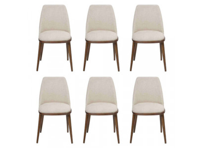 Modern Esszimmer Weiß 6x Stühle Holz Möbel Stühle Luxus Design Einrichtung