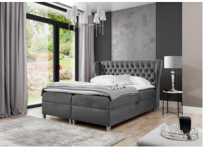 Luxus Design Boxspringbett Schlafzimmer Polsterbett Modern Möbel Chesterfield