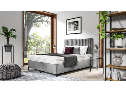 Einrichtung Bett Textil Luxus Design Boxspringbett Schlafzimmer Holz Doppel
