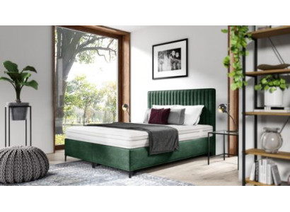 Luxus Boxspringbett Schlafzimmer Polsterbett Einrichtung Textil 160x200cm Holz