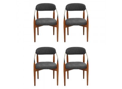 Modern Esszimmerstuhl 4x Stühle mit Armlehnen Polster Einrichtung Luxus Möbel
