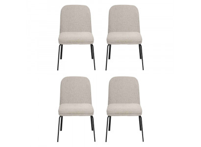 Gruppe Garnitur Stühle 4x Stuhl Set Textil Polster Sitz Edelstahl Esszimmer Neu