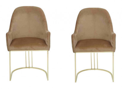 Stuhl Gold Esszimmer Design Textil Stühle Möbel Luxus Lehnstuhl Neu