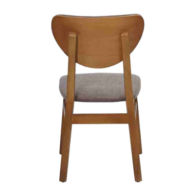 Modern Stuhl Grau Polster 2x Stühle Lounge Holz Textil Holz Sessel Neu