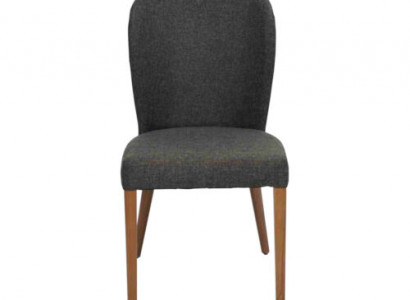 Grauer Moderner Holzstuhl Polster Lehnstühle Designer Einsitzer Sessel