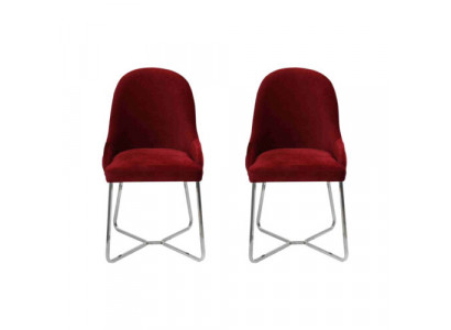 Modern Rot 2x Stühle Luxus Esszimmer Einrichtung Stühle Neu Möbel Esszimmerstuhl