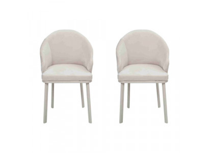 Moderne Esszimmer Weiße 2x Stühle Designer Küchen Polster Sitz Möbel