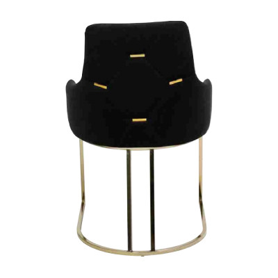 Schwarze Edelstahl Stühle 2x Esszimmerstühle Luxus Sitz Möbel 2-er Set