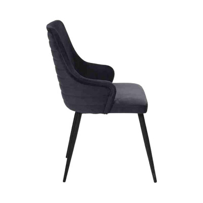 Schwarzer Designer 2x Stühle Luxus Esszimmer Einsitzer Moderne Einrichtung