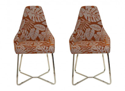 Esszimmerstuhl Küchenstuhl 2x Stühle Lehnstuhl Luxus Mehrfarbig Modern Esszimmer