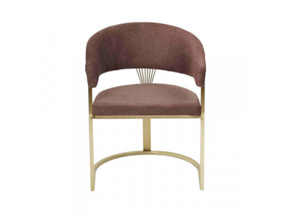 Modernes Esszimmer Stuhl Designer Luxus Edelstahl Elemente Textil Neu