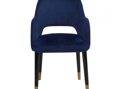 Blauer Polster Esszimmerstuhl Moderne Küchenmöbel Designer Holzgestell